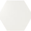 White Hexagon 5"x4" Matte - mosaics-4-you