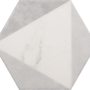 Carrara Hexagon Peak 7"x8" - mosaics-4-you