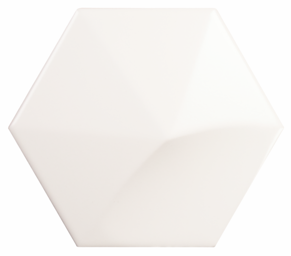 Hexagon Oberland White Matte 5"x4" - mosaics-4-you