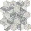 White Crackle Hex - MOSAICS4YOU