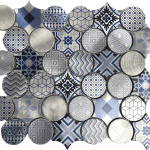 metallic mosaic tile
