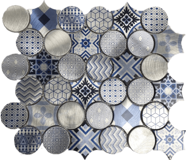 metallic mosaic tile