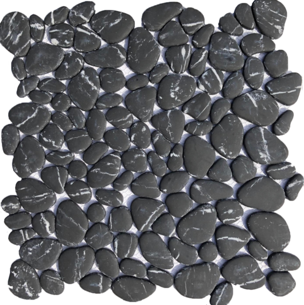 Black Pebble Shower Floor Mosaic
