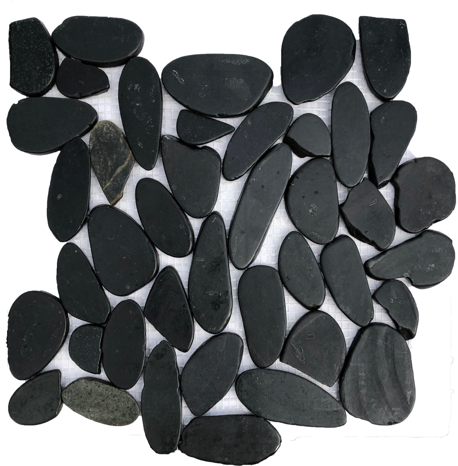 Charcoal Flat Pebble 12x12 Mosaic And Tile Depot Mtd