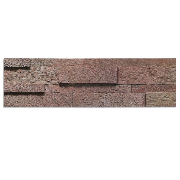 Auburn colored Natural stone wall tile 6x"24" slab
